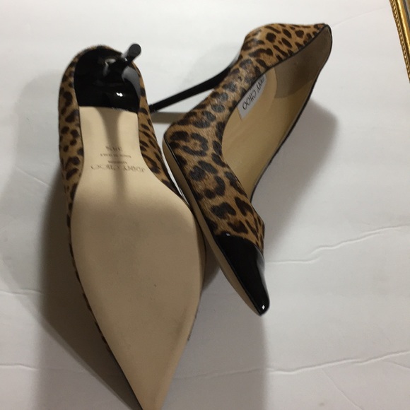 SOLD SOLDNew Jimmy Choo Leopard W/Black Patent - Picture 3 of 8